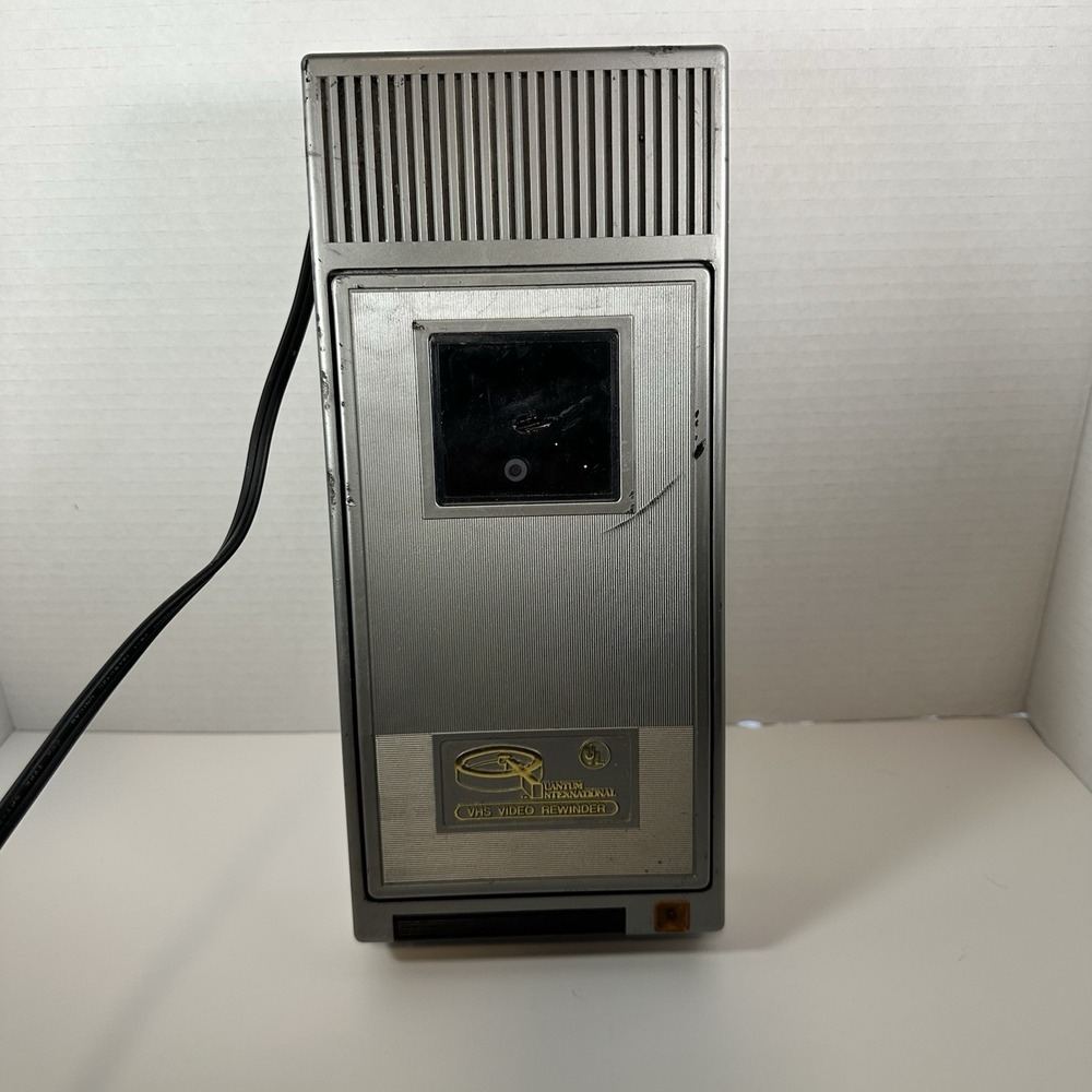 VHS Video Rewinder Tested Working Vintage Quantum International Retro